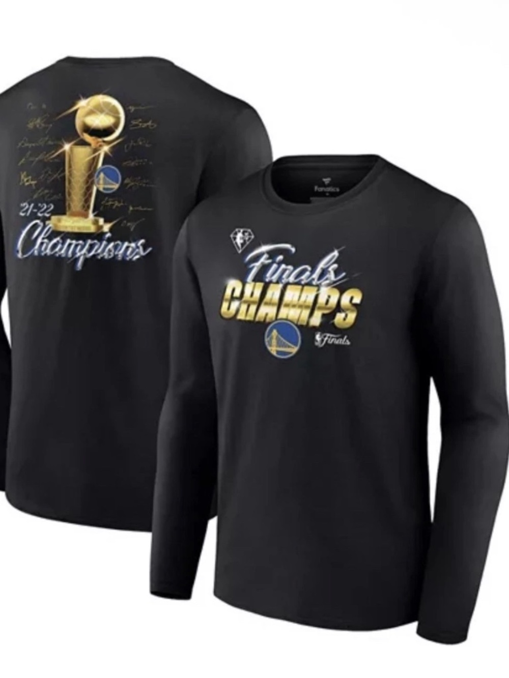 Golden State Warriors 2022 NBA Finals Champion Long Sleeve T Fanatics Men’s XL